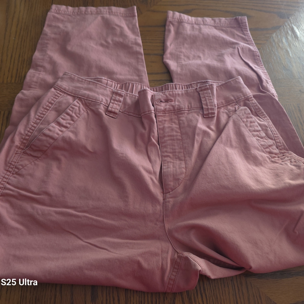 Old Navy Coral High-Rise Chino Pants